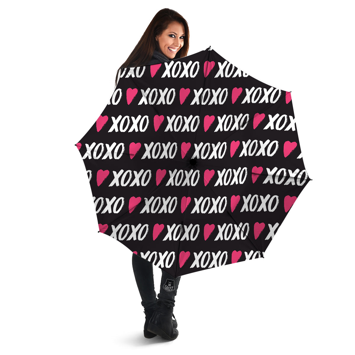 XOXO Valentine's Day Print Pattern Umbrella-grizzshop