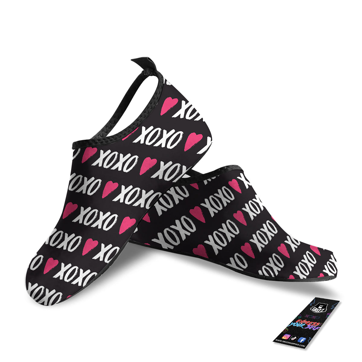 XOXO Valentine's Day Print Pattern Water Shoes-grizzshop