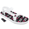 XOXO Valentine's Day Print Pattern White Open Toe Sandals-grizzshop