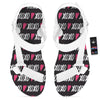 XOXO Valentine's Day Print Pattern White Open Toe Sandals-grizzshop