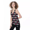 XOXO Valentine's Day Print Pattern Women's Racerback Tank Top-grizzshop