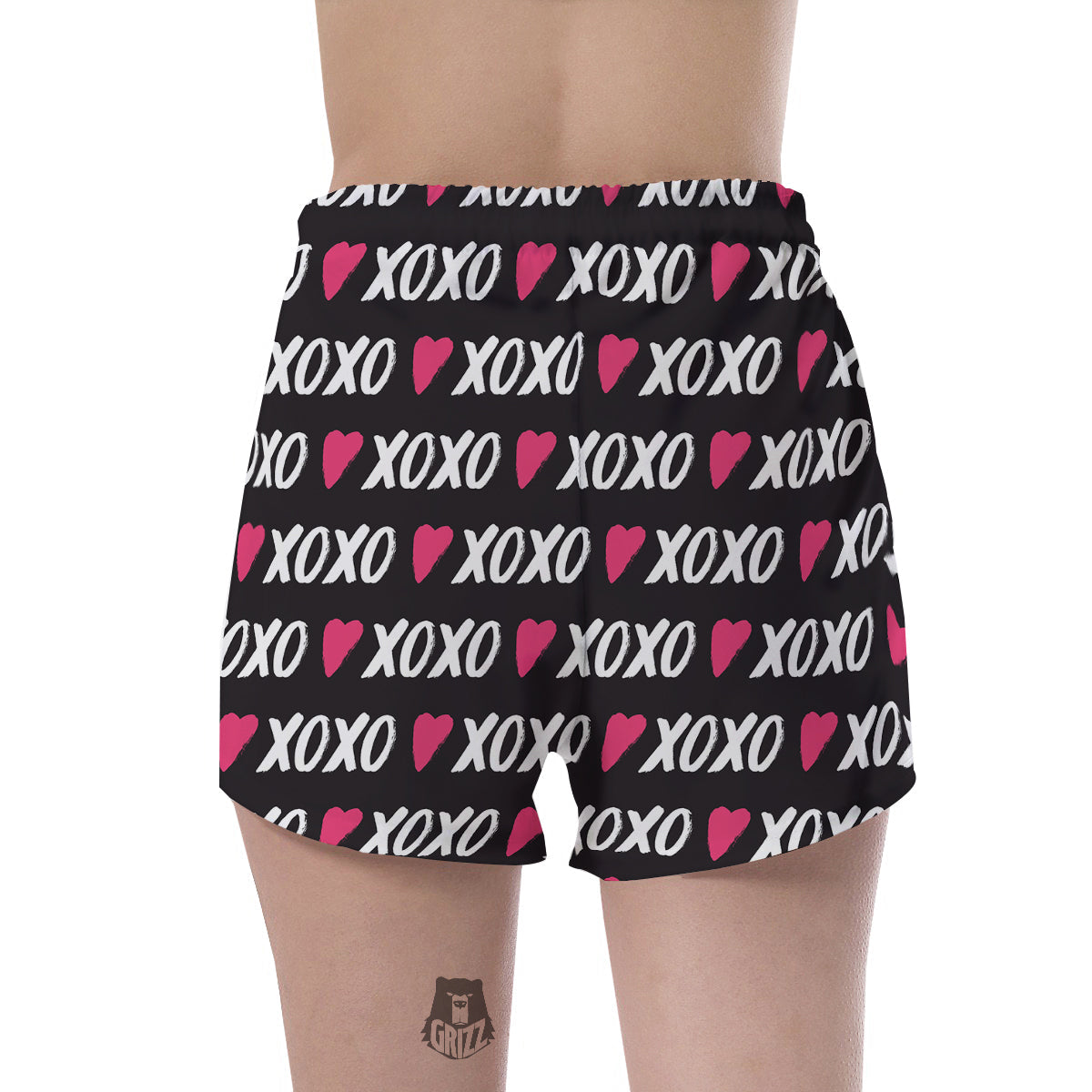 XOXO Valentine's Day Print Pattern Women's Shorts-grizzshop