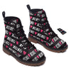 XOXO Valentine's Day Print Pattern Work Boots-grizzshop