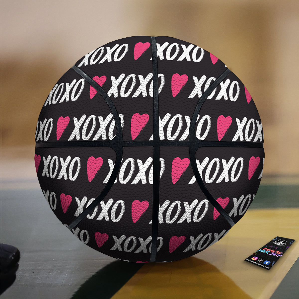 XOXO Valentine's Day Print Pattern Basketball