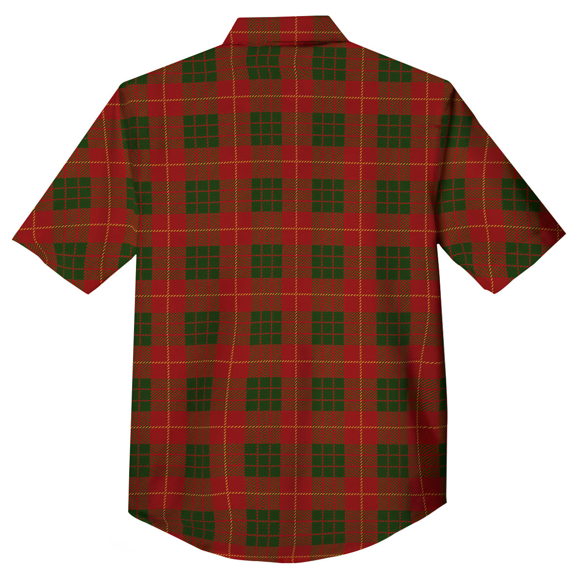 Xmas Plaid Print Pattern Button Up Shirt-grizzshop