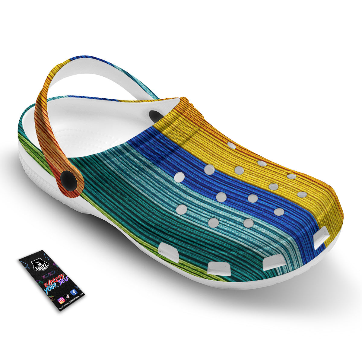 Yarn Colorful Print Clog-grizzshop