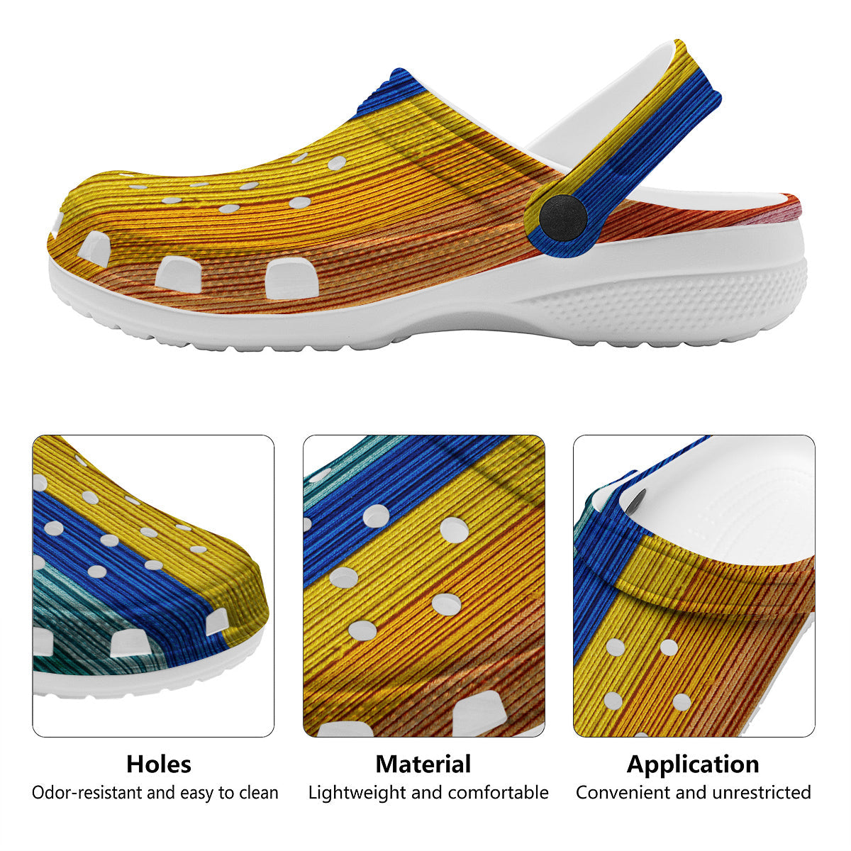 Yarn Colorful Print Clog-grizzshop