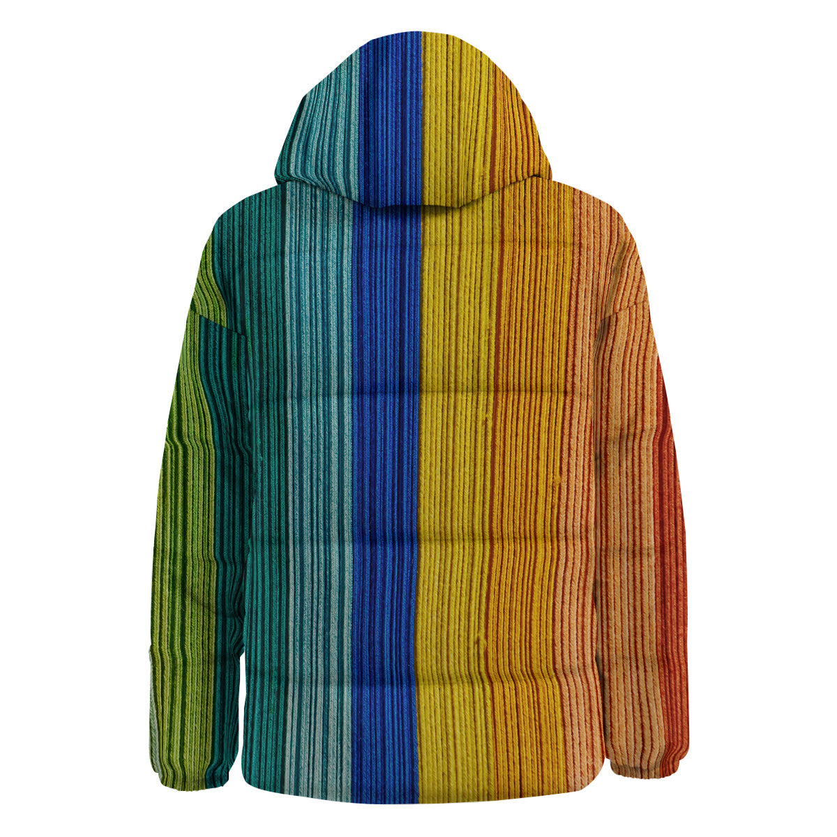 Yarn Colorful Print Down Jacket-grizzshop