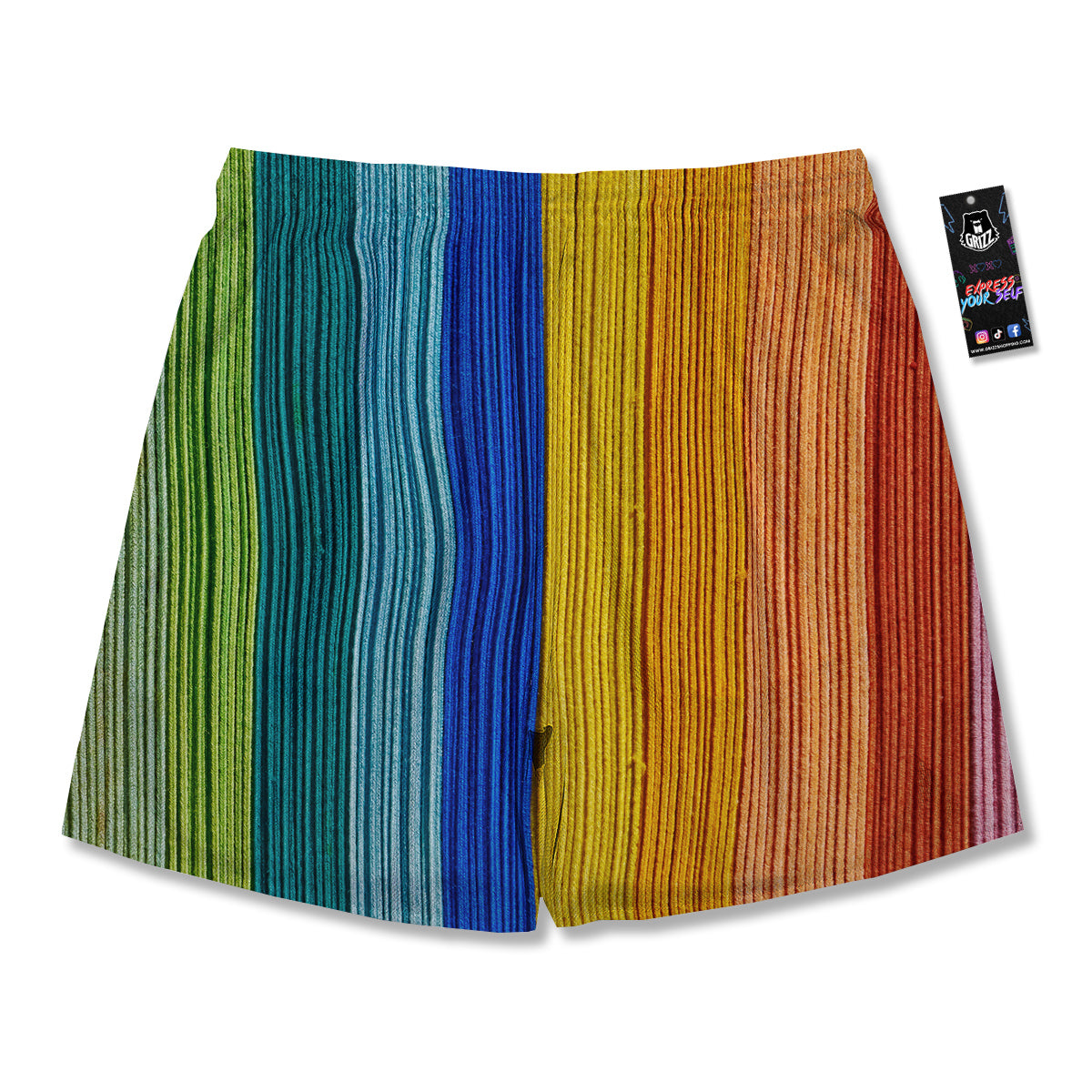 Yarn Colorful Print Men's Running Shorts-grizzshop