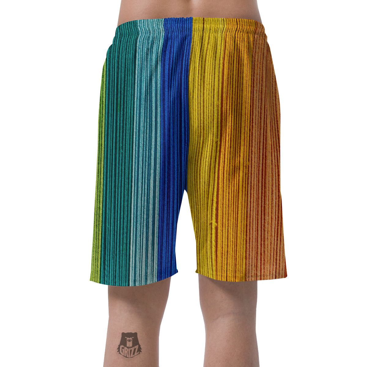 Yarn Colorful Print Men's Shorts-grizzshop