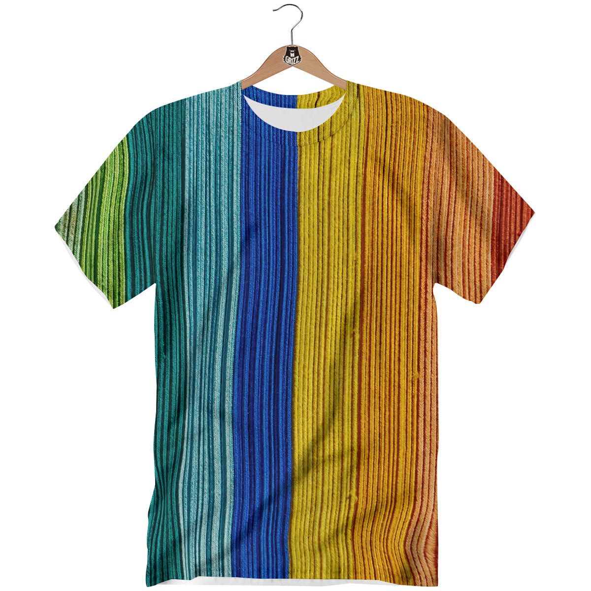 Yarn Colorful Print T-Shirt-grizzshop