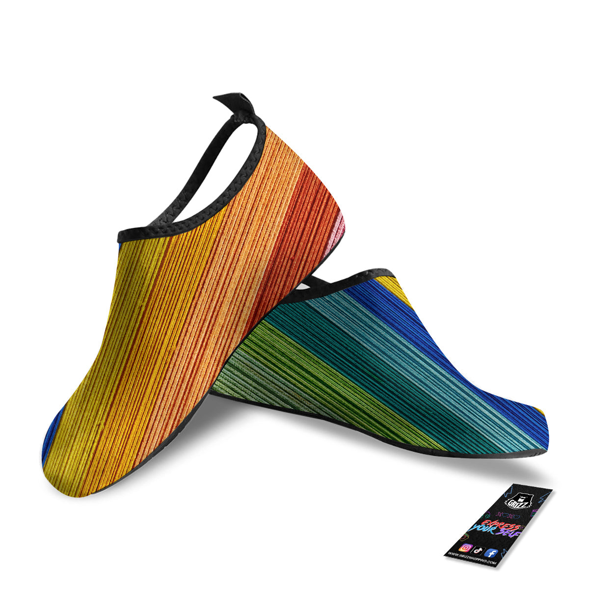 Yarn Colorful Print Water Shoes-grizzshop
