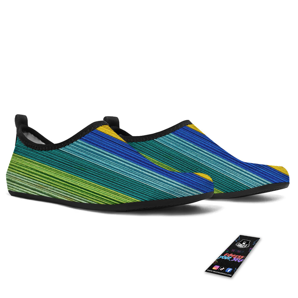 Yarn Colorful Print Water Shoes-grizzshop
