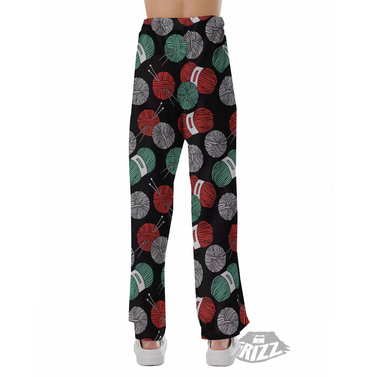 Yarn Knitting Print Pattern Pajama Pants-grizzshop