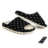 Yarn White And Black Print Pattern Sandals-grizzshop