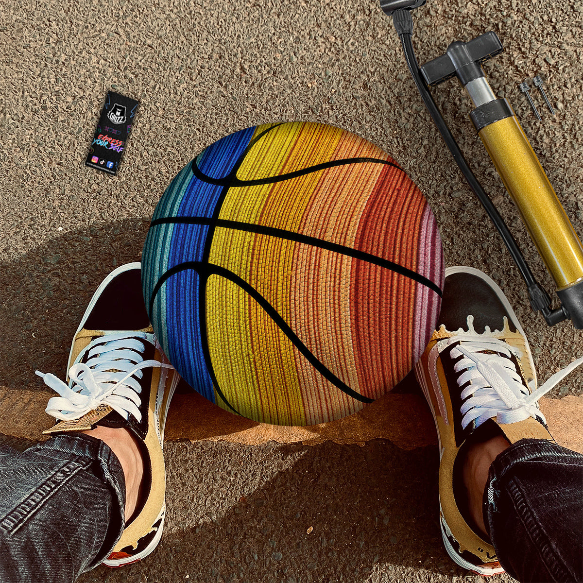 Yarn Colorful Print Basketball