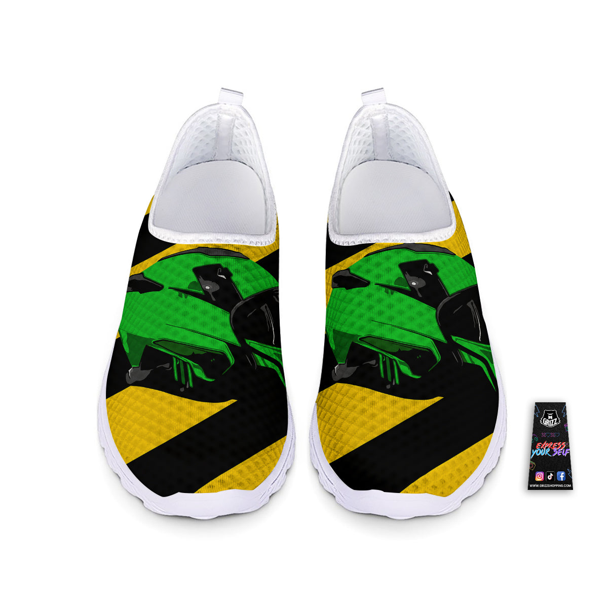 Yellow And Green Helmet Print Nurse Shoes-grizzshop