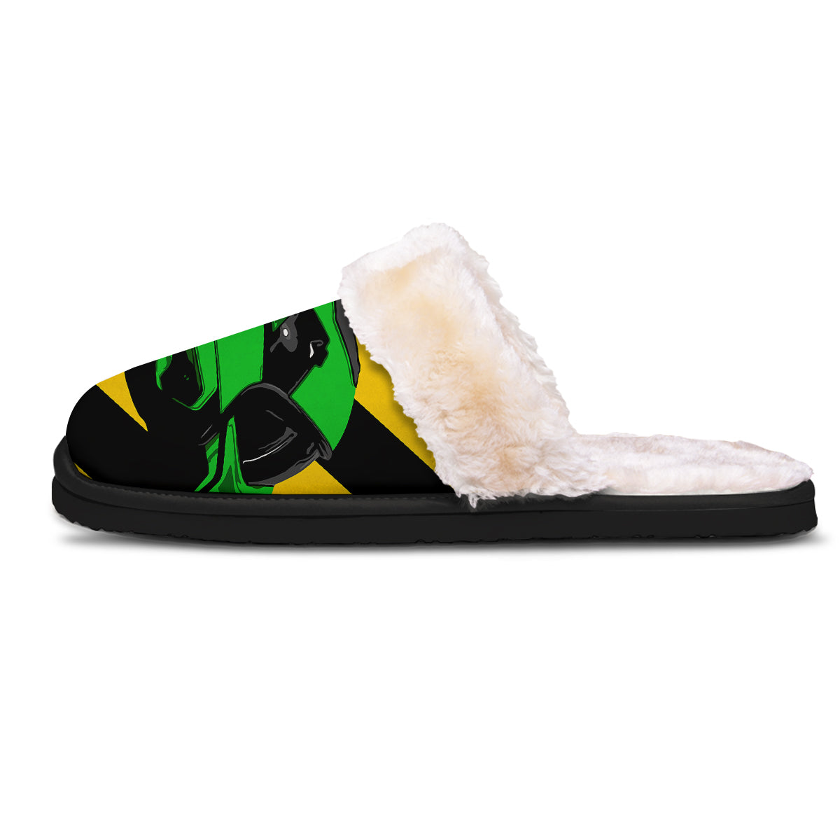 Yellow And Green Helmet Print Slippers-grizzshop