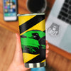 Yellow And Green Helmet Print Tumbler-grizzshop