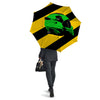 Yellow And Green Helmet Print Umbrella-grizzshop