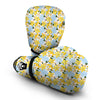 Yellow And White Lily Exotic Print Pattern Boxing Gloves-grizzshop