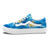 Yellow And White Plumeria In Water Print Skate Shoes-grizzshop