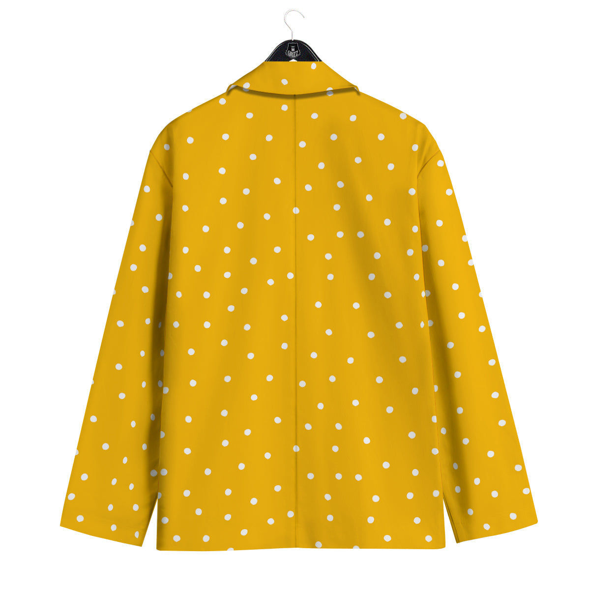 Yellow And White Polka Dot Print Pattern Men's Sport Coat-grizzshop