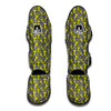 Yellow Ankh Print Pattern Muay Thai Shin Guards-grizzshop