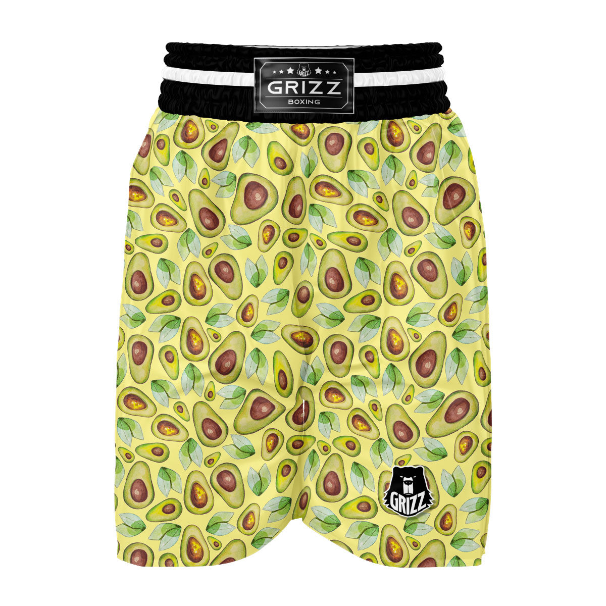 Yellow Avocado Boxing Shorts-grizzshop