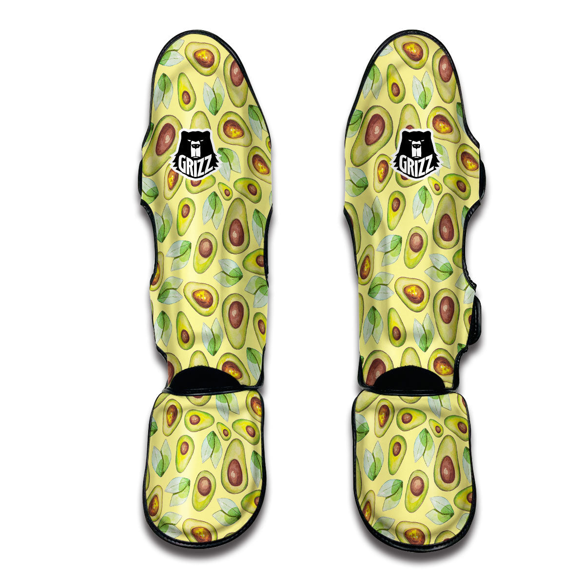 Yellow Avocado Muay Thai Shin Guards-grizzshop