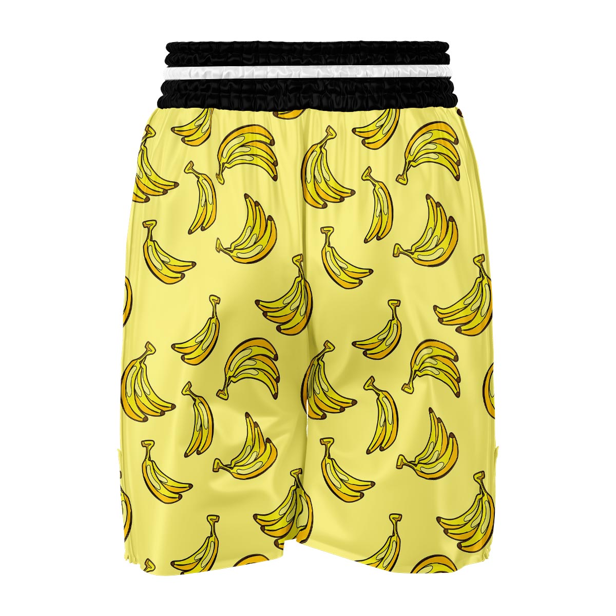 Yellow Banana Pattern Print Boxing Shorts-grizzshop
