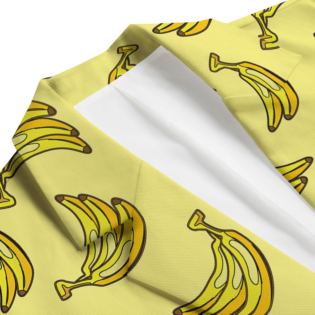 Yellow Banana Pattern Print Men's Blazer-grizzshop