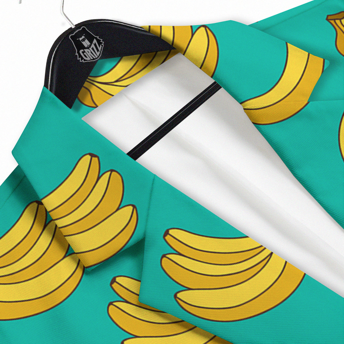 Yellow Banana Print Pattern Men's Sport Coat-grizzshop