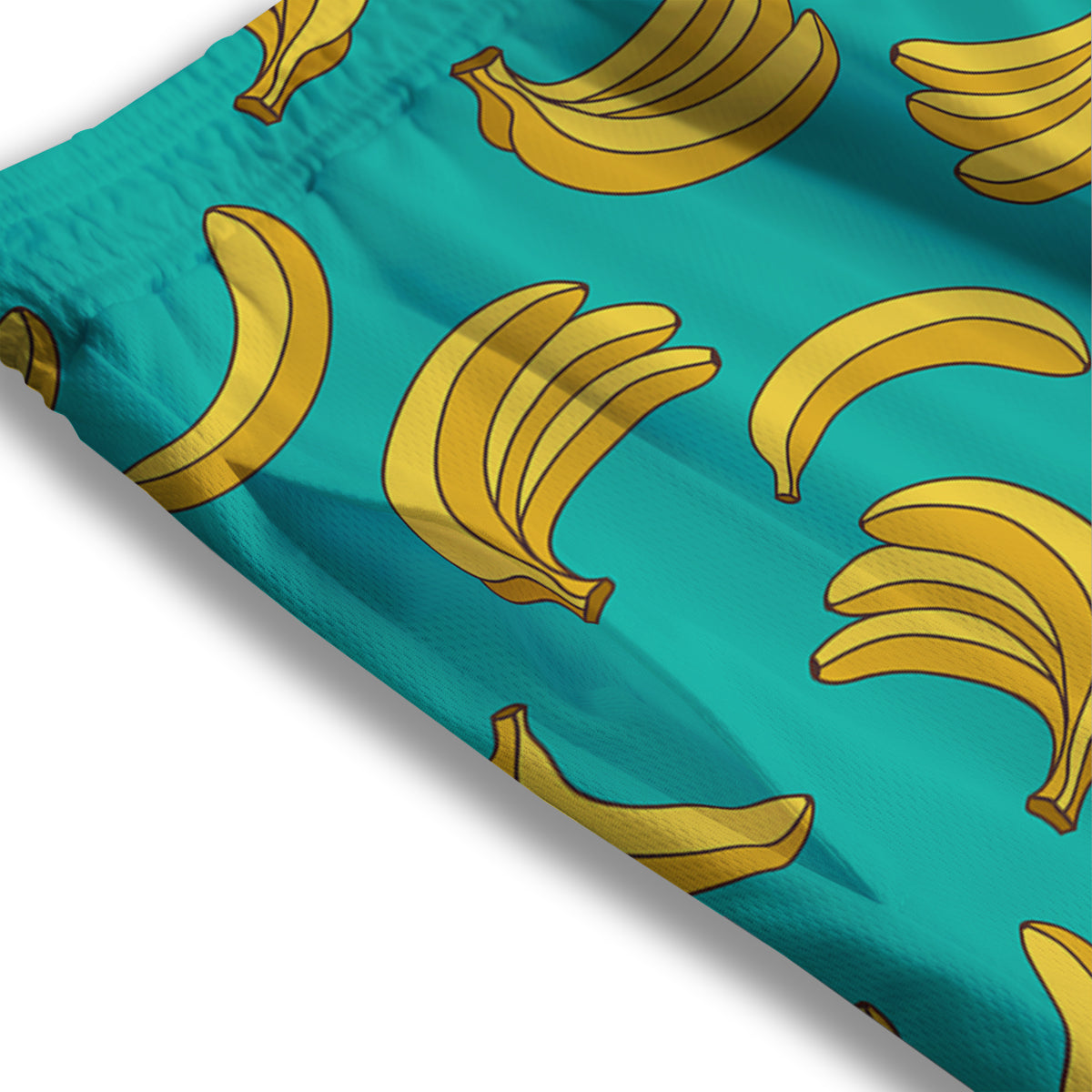 Yellow Banana Print Pattern  Mesh Shorts