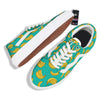 Yellow Banana Print Pattern Skate Shoes-grizzshop