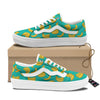 Yellow Banana Print Pattern Skate Shoes-grizzshop