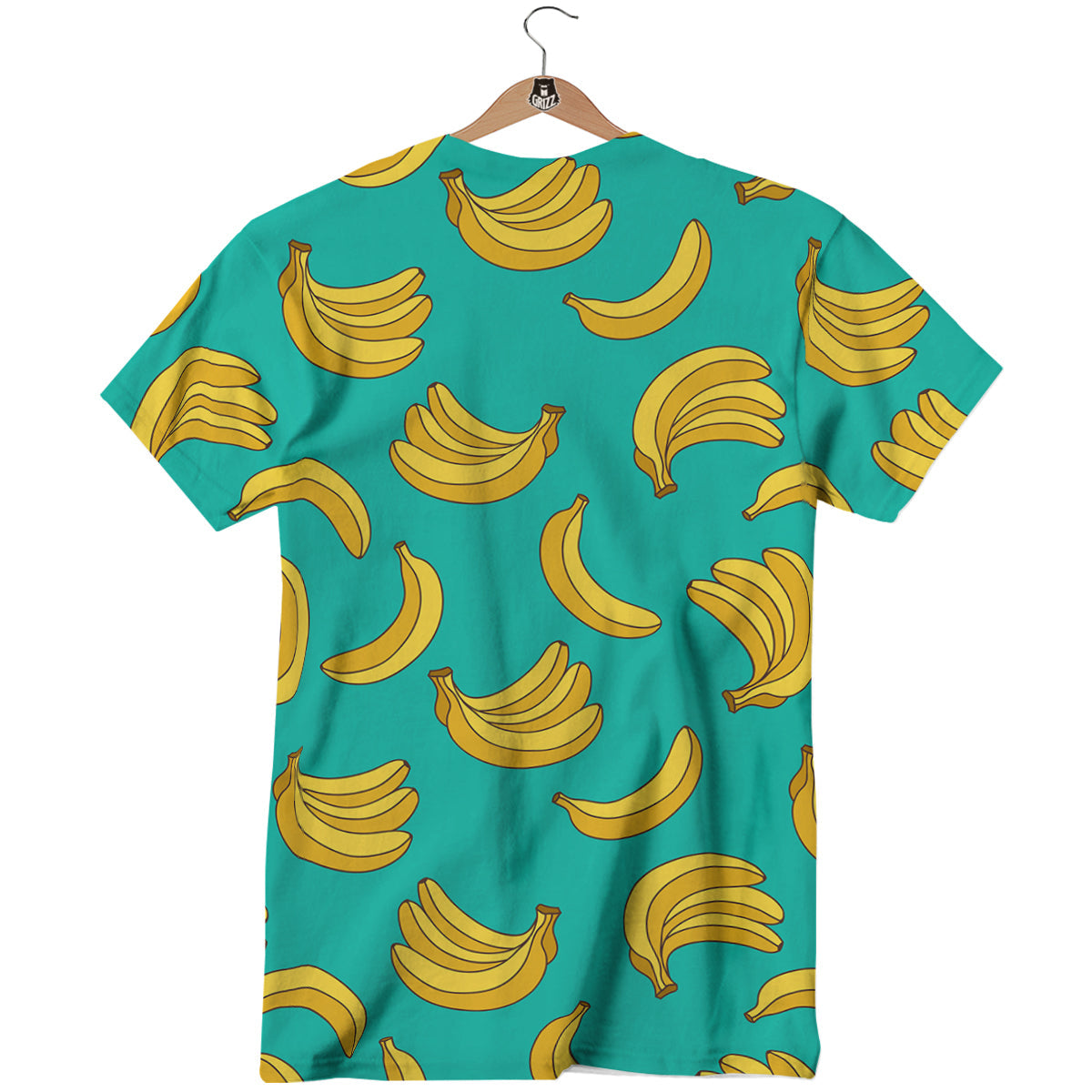 Yellow Banana Print Pattern T-Shirt-grizzshop