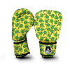 Yellow Broccoli Print Pattern Boxing Gloves-grizzshop