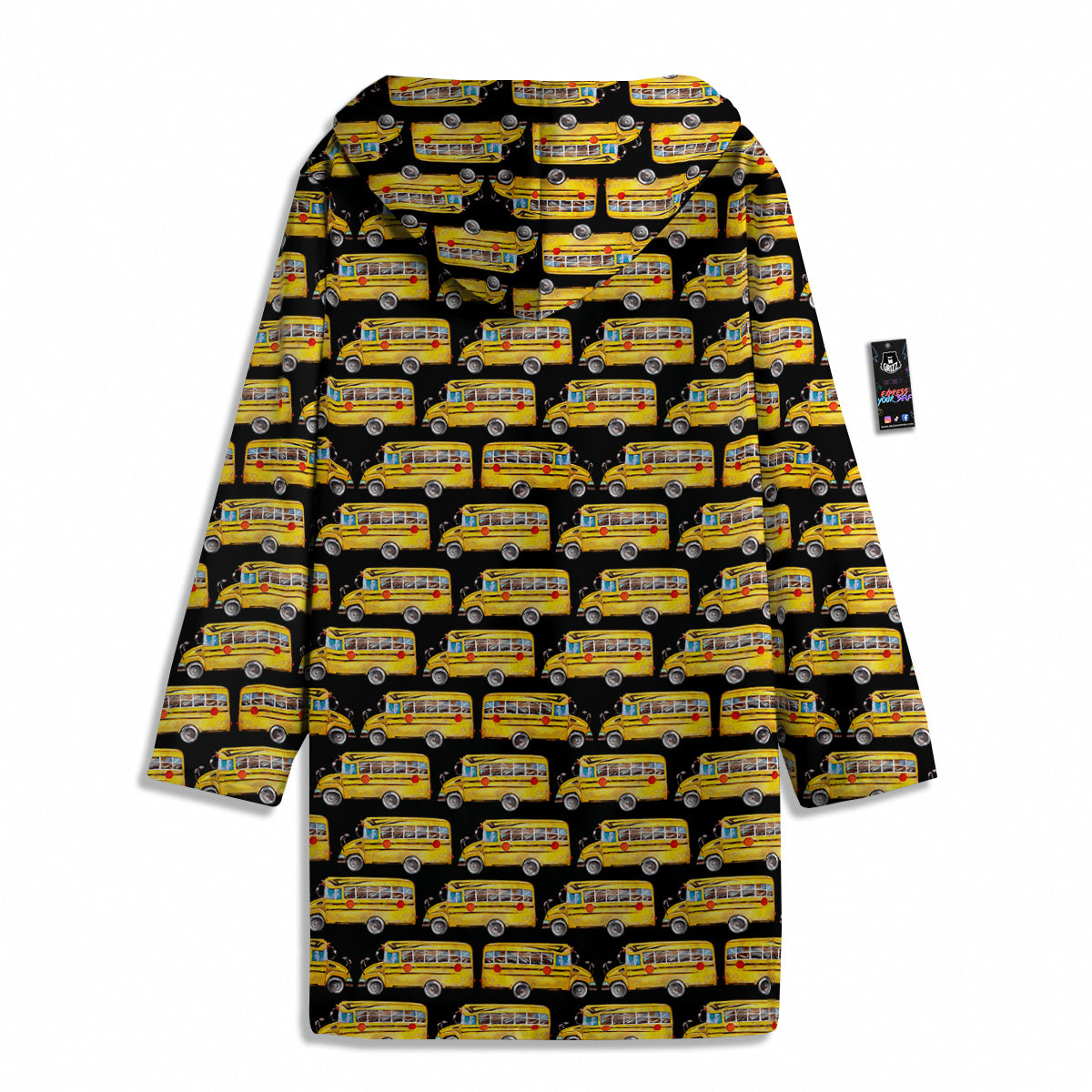 Yellow Bus Print Pattern Men's Windbreaker Jacket-grizzshop