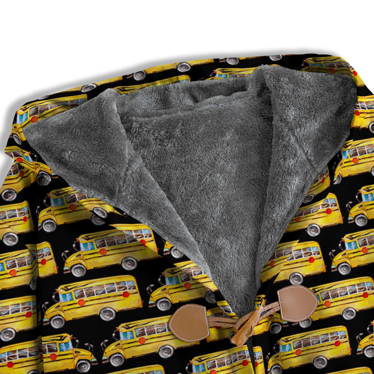 Yellow Bus Print Pattern Men's Windbreaker Jacket-grizzshop