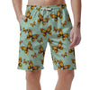 Yellow Butterfly Print Men's Shorts-grizzshop