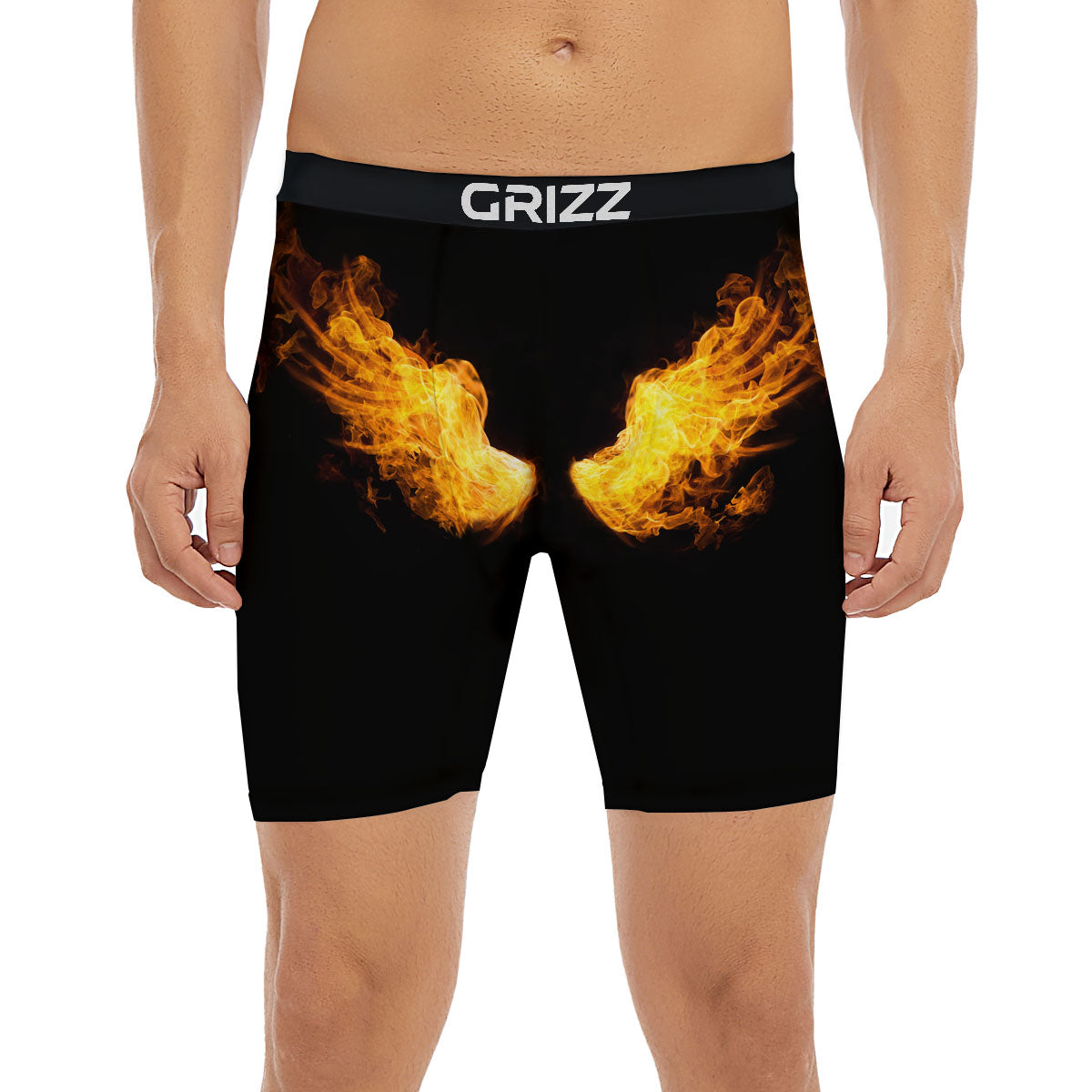 Yellow Crazy Emoji Print Pattern Boxer Briefs-grizzshop