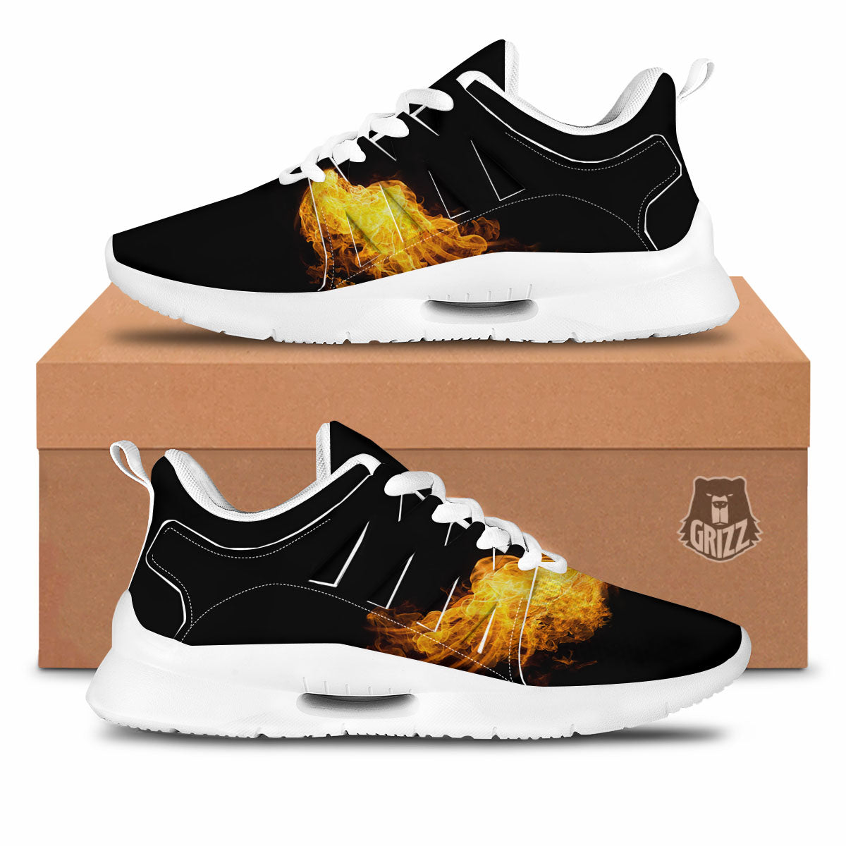 Yellow Crazy Emoji Print Pattern Tennis Shoes-grizzshop