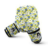 Yellow Daffodil Print Pattern Boxing Gloves-grizzshop