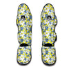 Yellow Daffodil Print Pattern Muay Thai Shin Guards-grizzshop