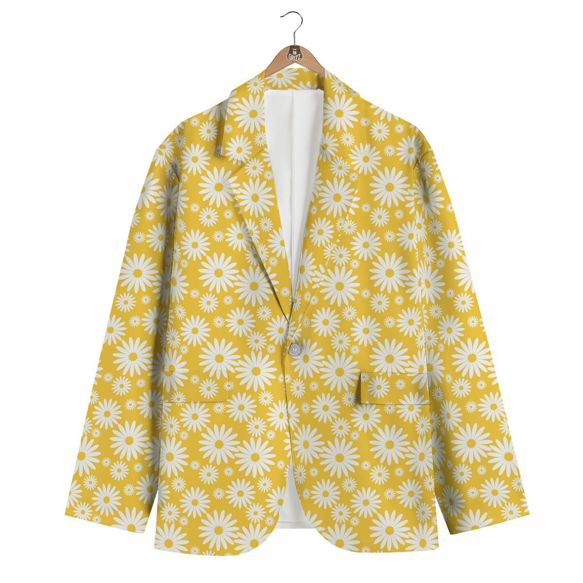Yellow Daisy Men's Blazer-grizzshop