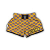 Yellow Drum Print Pattern Muay Thai Boxing Shorts-grizzshop