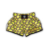 Yellow Durian Print Pattern Muay Thai Boxing Shorts-grizzshop