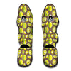 Yellow Durian Print Pattern Muay Thai Shin Guards-grizzshop