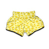 Yellow Elm Maple Leave Print Pattern Muay Thai Boxing Shorts-grizzshop